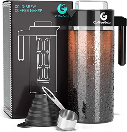 Coffee Gator French Press Coffee Maker - Thermal Insulated Jar, 34oz -  Orange